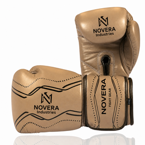 Gants de boxe en cuir de vachette sur mesure pour entraînement au sac de frappe, sparring et kickboxing, avec large sangle de poignet, équipement sportif durable - Product Image 4