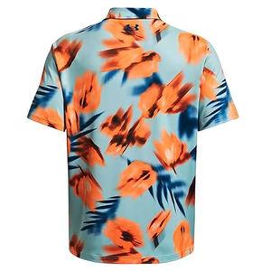 Polo pour homme à imprimé floral, manches courtes, léger, respirant, décontracté, col chemise, t-shirt d'été - Product Image 6