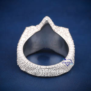 Anillo de plata con diamantes de imitación estilo hip hop RTS para hombre y mujer, probado con el probador de diamantes D VSS, joyería personalizada. - Product Image 4