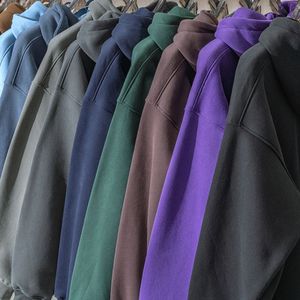 Wholesale 100% Cotton <b>Blank</b> Thick Fleece Heavy <b>Weight</b> Oversized Custom Print Logo Men's Hoodies & Sweatshirts - Product Image 1