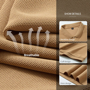 เสื้อโปโลแขนสั้นผู้ชาย สีพื้น ปกคอปกติดกระดุม เสื้อลำลอง สกรีนโลโก้ได้ 18 สี - Product Image 4