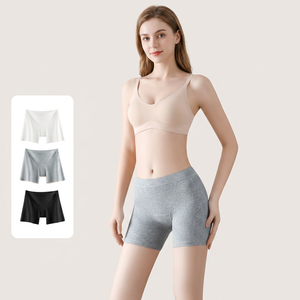 Shorts de sport pour femmes en nylon respirant sans couture, taille mi-haute, couleur unie, coupe confortable, gris, blanc, noir, écologiques - Product Image 1