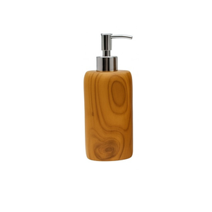 ARTERRA Distributeur de savon rechargeable en bois de teck moderne, écologique, durable, sans électricité, pour salle de bain - Product Image 1