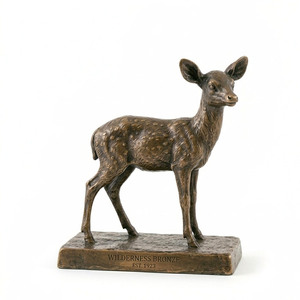 ของที่ระลึก ของขวัญ งานโลหะสั่งทำ รูปสัตว์ทองเหลืองขนาดเล็ก 3 มิติ รูปปั้นกวางทองสัมฤทธิ์ สำหรับใช้เป็นที่ทับกระดาษ - Product Image 6