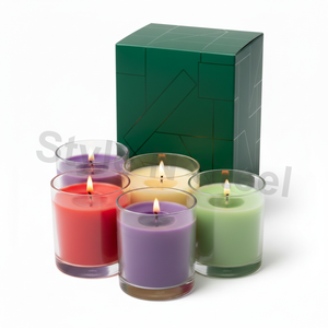 เทียนแก้วใสในโถแก้วสำหรับตกแต่งบ้าน - สำหรับคริสต์มาส อีสเตอร์ วันเกิด และวันวาเลนไทน์ - Product Image 1