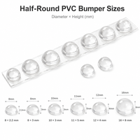 Coussinets de tiroir demi-ronds en PVC transparent, autocollants, protection anti-collision 8x3mm