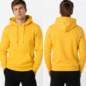Sweat à capuche décontracté pour homme, coupe classique, 100 % coton molletonné, pull à capuche chaud pour l'hiver, hauts tricotés à capuche pour homme - Product Image 3