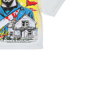 T-shirt formel blanc pour homme, coupe classique, manches courtes, imprimé avec le personnage de Michael Myers, style streetwear, col roulé, jersey - Product Image 4
