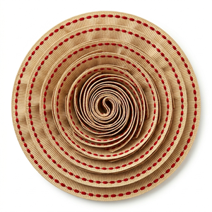 25mm Champagne Gold Red Edge Stitch Grosgrain <b>Ribbon</b> Factory Direct Bulk Supply Wedding Decor Cake Event Styling Floral Crafts - Product Image 4