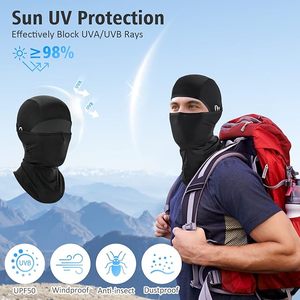 Black Balaclava Full Face Cover Unisex Outdoor Windproof Breathable Hood for Ski Cycling Adults 56-58CM - Product Image 3