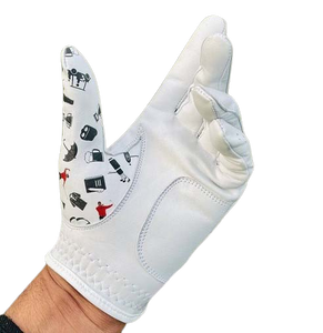ถุงมือกอล์ฟหนัง PU สีขาว แต่งสีชมพู ระบายอากาศได้ดี สำหรับมือขวา ใช้ได้ทั้งชายและหญิง - Product Image 3
