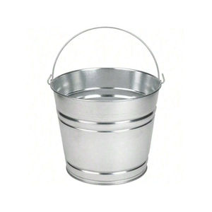 Seau en fer galvanisé noir martelé avec poignées, seau décoratif vintage pour la décoration de la maison et du jardin - Product Image 3