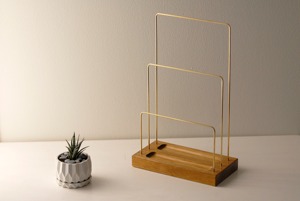 Modern Metal Jewelry Display Organizer With <b>Wooden</b> Base For Necklaces Earrings Rings And Bracelet Storage Organization - Product Image 4