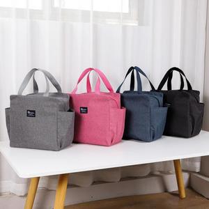 Portable Thermal Bento Box Carrier Waterproof Oxford Cloth Lunch <b>Pouch</b> with Sturdy Handles for Picnic Outdoor Meals - Product Image 5