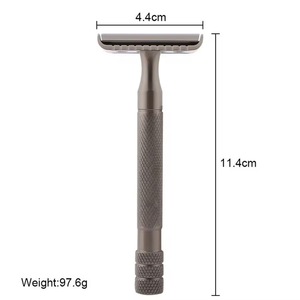 Maquinilla de Afeitar de Seguridad Tegra Surgical de Alta Demanda, Súper Calidad, Doble Hoja, Mango de Acero Inoxidable Alemán, Juego de 3 Piezas para Hombre, Certificación CE - Product Image 3