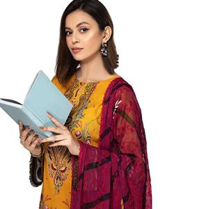 Vestido de estilo indio y paquistaní, traje elegante de manga larga, 3 piezas - Product Image 1