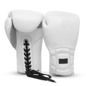 Guantes de Entrenamiento de Combate Profesional, Ligeros, de Cuero, con Logotipo Personalizado, Diseño de Color, Agarres Personalizables, Cordones para Boxeo - Product Image 1