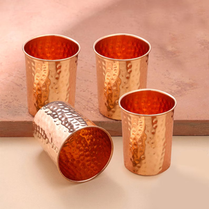 Gobelet en cuivre pur de taille personnalisée, design artisanal indien, fabrication en gros pour la salle de sport et la maison - Product Image 3