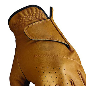 Gants de golf en peau de mouton respirants de haute qualité, dernière mode, avec logo brodé à motif tendance pour hommes - Product Image 3