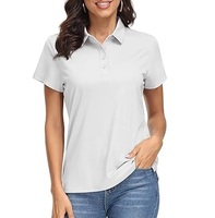 Meilleur prix, respirant, bonne qualité, dernier design, couleur blanche, taille plus, polos pour femmes à la mode avec logo et taille personnalisés
