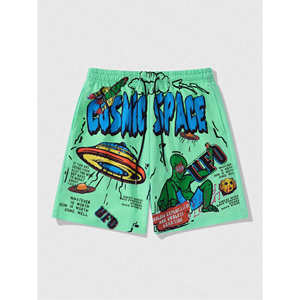 Shorts de Playa para Hombre, Cintura Media, Secado Rápido, 100% Algodón Ecológico, Cierre Elástico en la Cintura, Bolsillo, Traje de Baño Sólido para Gimnasio, Tallas Grandes - Product Image 1