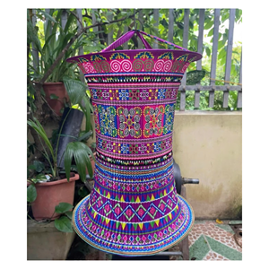 Elegant Vietnamese Brocade Hanging <b>Lantern</b> Handmade Decorative Fabric Lamp Shade for Modern Home Interior Bohemian Decoration - Product Image 6