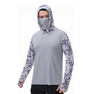 บริการ OEM แบบปรับแต่งได้ เสื้อฮู้ดตกปลา น้ำหนักเบา โพลีเอสเตอร์ 100% สินค้ามาใหม่ MOQ ต่ำ เสื้อผู้ชาย แห้งเร็ว ระบายอากาศดี UPF 50 - Product Image 1