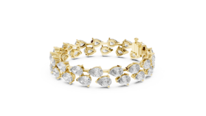 Pulsera de tenis de lujo con diamantes cultivados en laboratorio en forma de pera para mujer, oro de 10K, 14K, 18K y plata de ley 925, joyería nupcial certificada - Product Image 5