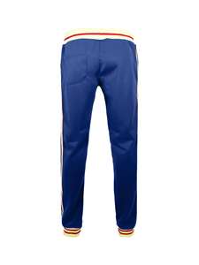 Ensemble de survêtement unisexe bleu à manches longues avec fermeture éclair, design sportif, motif rayé, coupe régulière, vêtement d'automne, matière polyester respirante - Product Image 2