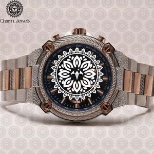 Charm Jewells Luxury Men's Stainless Steel <b>Watch</b> <b>Case</b> 40mm Dial Glass Crystal 20mm Band Mechanical Movement 10 Bar Water - Product Image 1