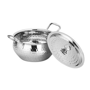 Juego de recipientes de acero inoxidable con asas, tapas aptas para alimentos, cuencos premium para cocinar y servir, diseño moderno, aptos para lavavajillas y horno, cacerola - Product Image 4
