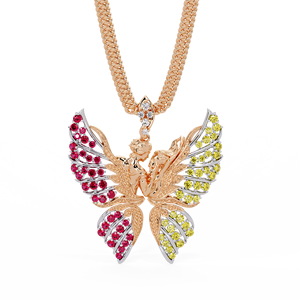 Collar de Lujo con Colgante de Mariposa de Plata 925 con Diamantes de Laboratorio, Personalizable con Logotipo, Colorido y Brillante, Venta al Por Mayor OEM ODM - Product Image 5