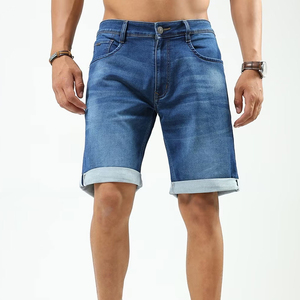 Pantalones Cortos de Mezclilla Personalizados de Alta Calidad con Botones y Estampado Personalizado, Estilo Urbano, MOQ Bajo - Product Image 1