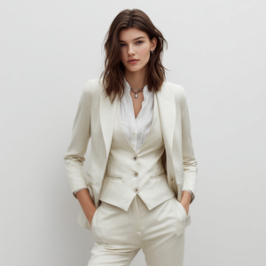 Conjunto de Traje para Mujer, Blazer y Pantalones Elegantes, Ropa Formal de Oficina, Atuendo Profesional para Reuniones y Eventos Corporativos - Product Image 5