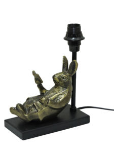 Base de Lámpara de Mesa con Diseño de Conejo Leyendo, en Oro Antiguo |   Lámpara de Escritorio con Diseño de Conejo para Cuarto de Niños y Mesita de Noche |   Decoración del Hogar con Estilo Vintage de Animales - Product Image 2