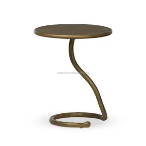 Nordic Style Modern Minimalist Round Coffee <b>Table</b> with Wood Top and Metal Frame Home Furniture for Living Room Zahid Exports - Product Image 3
