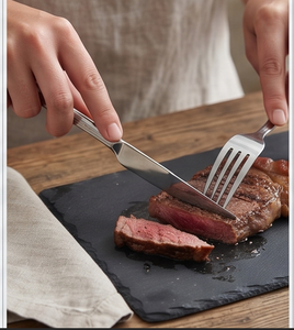 Juego de Cubiertos Minimalistas de Acero Inoxidable con Acabado Espejo, Aptos para Lavavajillas, Cubertería para Bodas con Tenedor, Cuchillo y Cuchara - Product Image 5