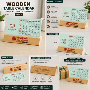 Smart Personalized Wooden Work Desk <b>Calendar</b> Organizer with Printing for Mother's Day & Father's Day - Product Image 3