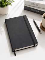 Carnet de notes en tissu premium avec fermeture à cadenas, finition élégante en lin, avec sangle de fermeture, carnet de notes A5 en tissu premium