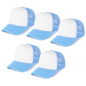 Gorras Trucker Unisex Blancas de Malla, 6 Paneles, Ajustables, Casuales, para Exteriores, Transpirables, para Adultos, Primavera/Verano, Corona Alta - Product Image 5