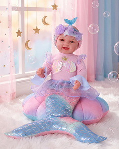 Poupées Reborn Mia <span class=keywords><strong>Sirène</strong></span> <span class=keywords><strong>de</strong></span> 17 pouces Babeside, mignonnes, en vinyle souple avec corps en tissu, vente en gros directe d'usine, OEM ODM, cadeau - Product Image 2