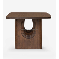 Table de salle à manger pliable en bois de manguier massif de style européen moderne, mobilier commercial écologique pour salon et bar à domicile