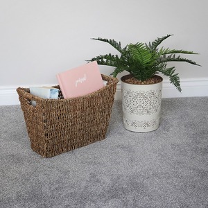 Seagrass newspaper and magazine <b>basket</b> Handmade <b>Storage</b> <b>Basket</b> Wholesale eco-friendly Made in Viet Nam - Product Image 4