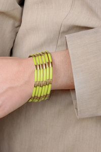 Accesorios de Moda, Pulseras de Resina y Latón, Brazaletes de Alta Calidad Hechos a Mano, Chapados en Oro, Joyería de Boda para Mujer, Certificación IGI - Product Image 6