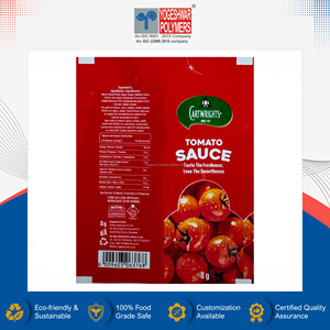 Bolsas de Plástico de Calidad Premium, Multi-Grado Alimenticio, Impresas en Huecograbado, con Sellado Central, Bolsas Laminadas para Salsas, Impresión Personalizada - Product Image 2