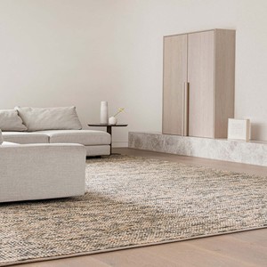 Tapis texturé épais beige tissé à la main, style moderne neutre, aspect naturel, pour salon, chambre, décoration intérieure, revêtement de sol - Product Image 2