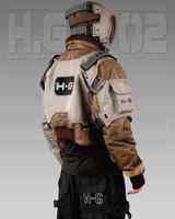 Veste tactique Techwear pour homme, style cyberpunk, streetwear, multi-poches, cargo, à capuche, coupe-vent, équipement urbain futuriste, style ninja