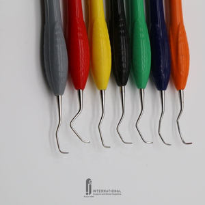 F.J. INTERNATIONAL - Juego de Curetas Manuales de Acero Inoxidable Gracey, 7 Piezas, para Examen Dental Periodontal, Ergonómico, con Certificación CE, Gran Venta - Product Image 4