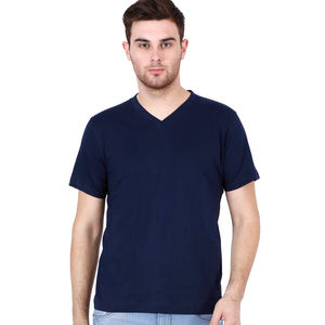 T-shirt de sport décontracté pour homme, col en V, 100 % coton respirant et écologique, à manches courtes, personnalisable avec logo – Meilleures ventes - Product Image 2