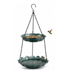 ที่ให้อาหารนกแบบแขวนทำจากโลหะ ลายดอกไม้ ตกแต่งสวนกลางแจ้ง ธีมนก - Product Image 3